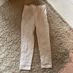 mango brand white linen pants, not worn!